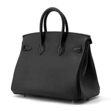 将图像加载到图库查看器中，HERMES Birkin Black Swift Leather Size 25
