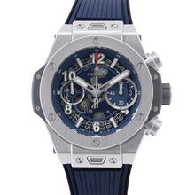 将图像加载到图库查看器中，HUBLOT Big Bang Unico W42mm TI Rubber Blue Dial 441.NX.5179.RX
