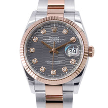 将图像加载到图库查看器中，ROLEX Datejust W36mm Stainless Steel K18PG Slate Fluted Motif/10PD Dial 126231G
