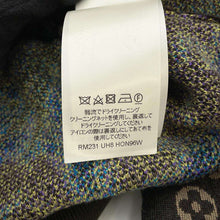 将图像加载到图库查看器中，LOUIS VUITTON Monogram Zip-up Knit Jacket Size L Brown/Purple/Blue1AB6H0 Wool 100%
