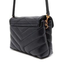 Load image into Gallery viewer, SAINT LAURENT PARIS Loulou Quilted Shoulder Bag Black 630951 Leather
