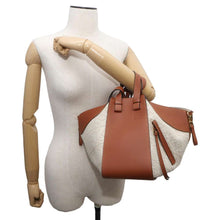 Load image into Gallery viewer, LOEWE hammock Tan/Ecru A538S35X29 Jaguar Leather Size Small
