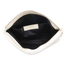 将图像加载到图库查看器中，BALENCIAGA Clutch Bag ShearlingPouch White/Black 492681 Mouton
