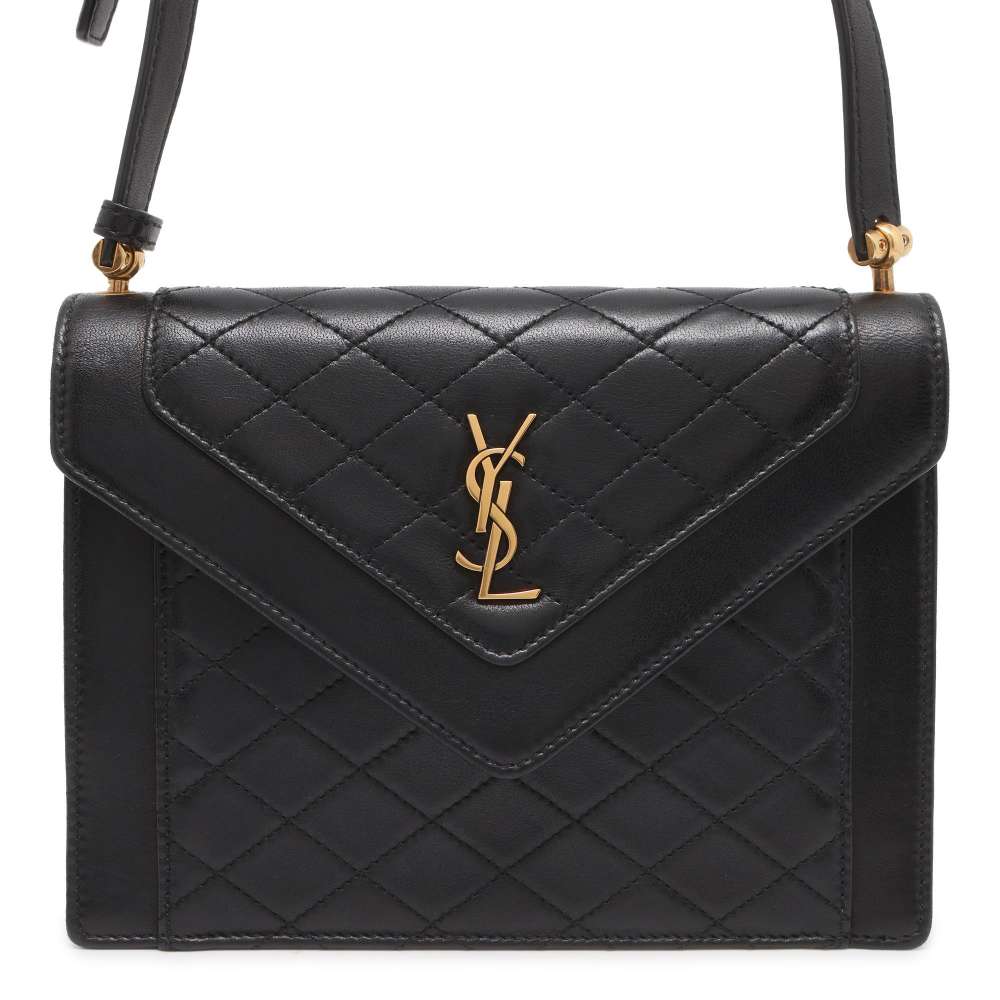 SAINT LAURENT PARIS Gabby Quilted Shoulder Bag Black 685574 Leather