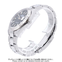 将图像加载到图库查看器中，ROLEX Datejust W41mm Stainless Steel K18WG Black Dial 126334
