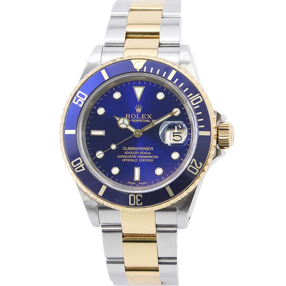 ROLEX Submariner Date W40mm Stainless Steel K18YG Blue Dial 16613