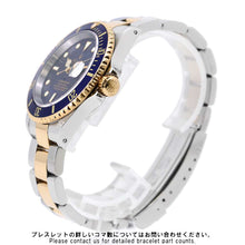 将图像加载到图库查看器中，ROLEX Submariner Date W40mm Stainless Steel K18YG Blue Dial16613
