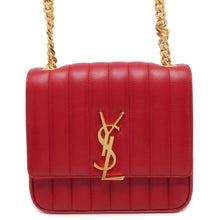 将图像加载到图库查看器中，SAINT LAURENT PARIS Viki ChainShoulder Bag Red 532612 Leather
