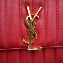 将图像加载到图库查看器中，SAINT LAURENT PARIS Viki ChainShoulder Bag Red 532612 Leather
