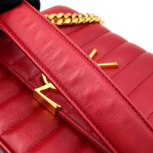 将图像加载到图库查看器中，SAINT LAURENT PARIS Viki ChainShoulder Bag Red 532612 Leather
