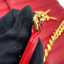 将图像加载到图库查看器中，SAINT LAURENT PARIS Viki ChainShoulder Bag Red 532612 Leather
