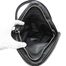 将图像加载到图库查看器中，PRADA Triangle 2wayHandbag Black 1BA315 Leather
