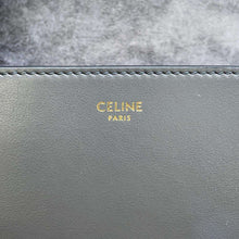 将图像加载到图库查看器中，CELINE Folco Cuir Triomphe Flap Shoulder Bag Gray 19826 Leather
