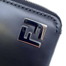 将图像加载到图库查看器中，FENDI Zucca Organizer Shoulder Bag Black/Gray 7M0357 PVC Coated Canvas Leather
