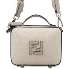 Load image into Gallery viewer, FENDI FF motif 2WAY Shoulder Bag Beige 7VA552 Canvas Leather
