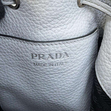 将图像加载到图库查看器中，PRADA Bucket Shoulder Bag Blue 1BE060 Leather
