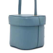 Load image into Gallery viewer, CELINE Cuir Triomphe Small Box Shoulder Bag Blue 199263 Leather
