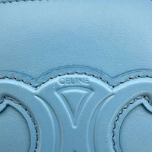 Load image into Gallery viewer, CELINE Cuir Triomphe Small Box Shoulder Bag Blue 199263 Leather
