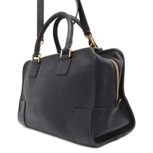 将图像加载到图库查看器中，LOEWE Amazona 2WAY Handbag Black 352.30.N22 Leather Size 36
