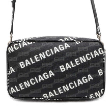 将图像加载到图库查看器中，BALENCIAGA BBMonogram Signature Shoulder Bag Black/White 702723 PVC
