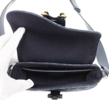 Load image into Gallery viewer, Dior Oblique Saddle Shoulder Bag Tears Collection Navy 2ADCA435DDO CottonDenim Leather
