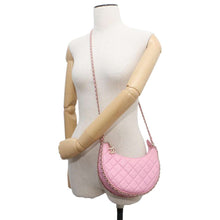 Load image into Gallery viewer, CHANEL Matelasse Small Hobo Shoulder Bag Pink AS3917 Lambskin
