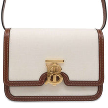 Load image into Gallery viewer, BURBERRY TBBag Crossbody Bag Ivory/Brown 8039364 Canvas Leather Size Mini
