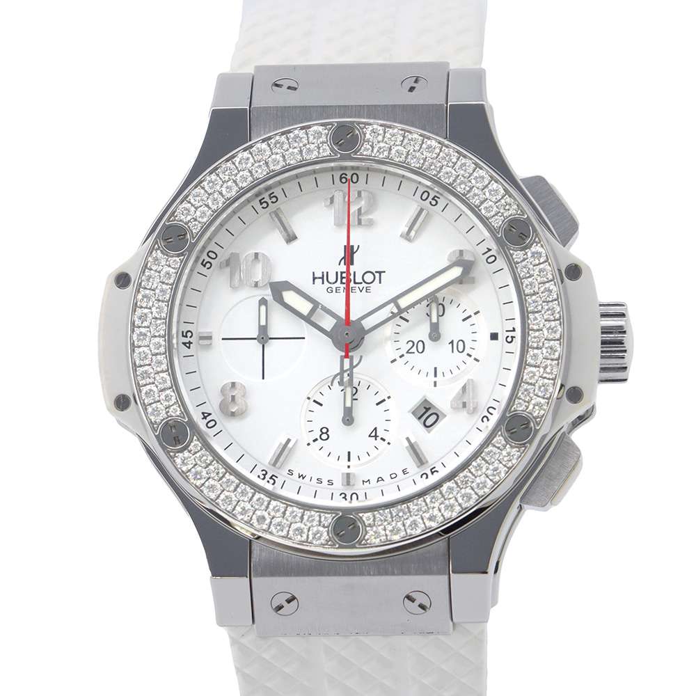 HUBLOT Big Bang St. Moritz Bezel Diamond W44mm Stainless Steel Rubber White Dial 301.SE.030.RW.114