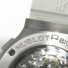 将图像加载到图库查看器中，HUBLOT Big Bang St. Moritz Bezel Diamond W44mm Stainless Steel Rubber White Dial 301.SE.030.RW.114
