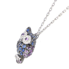 将图像加载到图库查看器中，Boucheron Noctua Owl Chouette Necklace JPN00501 18K White Gold
