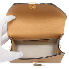 将图像加载到图库查看器中，Valextra Valextra Idide 2WAY Handbag AmberYellow V5E23 028 Leather Size micro
