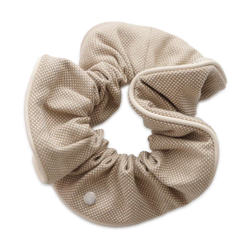 HERMES Claudia Planair Scrunchie Deser/Nata Cotton98% Polyurethane2%