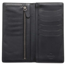 将图像加载到图库查看器中，Berluti Santal Scrit Leather Zip Long Wallet Black Leather
