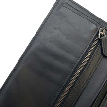 将图像加载到图库查看器中，Berluti Santal Scrit Leather Zip Long Wallet Black Leather
