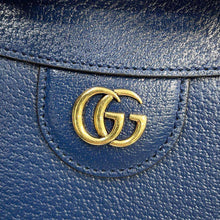 Load image into Gallery viewer, GUCCI Bamboo Double G Diana Tote Bag Royal Blue 678842 Leather Bamboo Size Medium
