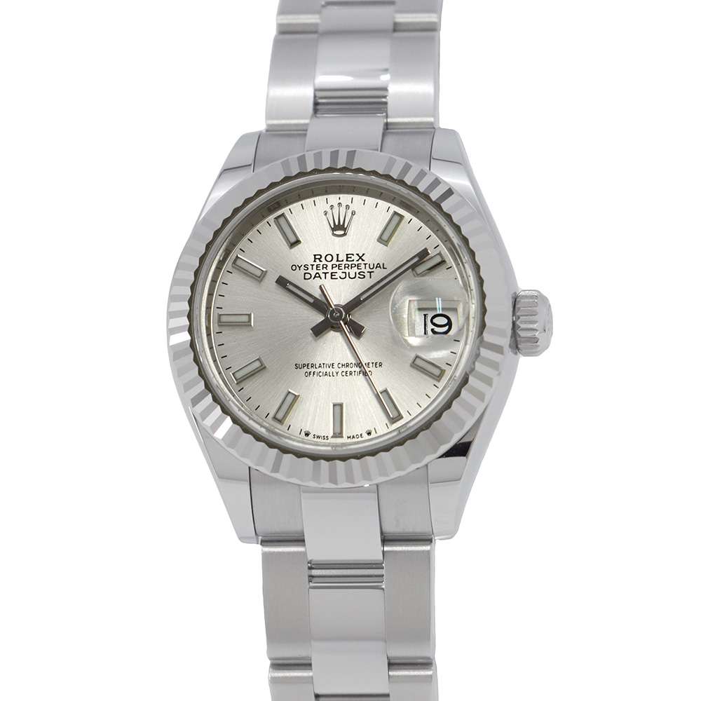 ROLEX Lady-Datejust W28mm Stainless Steel K18WG Silver Dial 279174