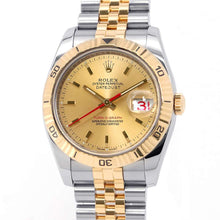 将图像加载到图库查看器中，ROLEX Datejust Turn-O-Graph W36mm Stainless Steel K18YG Champagne Dial 116263
