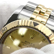 将图像加载到图库查看器中，ROLEX Datejust Turn-O-Graph W36mm Stainless Steel K18YG Champagne Dial 116263
