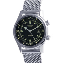 将图像加载到图库查看器中，LONGINES Legend diver W42mm Stainless Steel Black Dial L3.774.4.50.6
