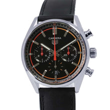 Load image into Gallery viewer, TAG HEUER Carrera Chronograph W42mm Stainless Steel Leather Black Dial CBN201C.FC6542
