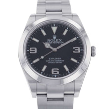 将图像加载到图库查看器中，ROLEX ExplorerI W39mm Stainless Steel Black Dial 214270
