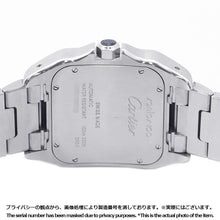 将图像加载到图库查看器中，CARTIER Santos100 LM W41.3mm×H51.1mm Stainless Steel K18YG Silver Dial W200728G
