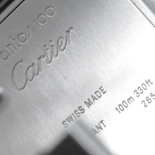 将图像加载到图库查看器中，CARTIER Santos100 LM W41.3mm×H51.1mm Stainless Steel K18YG Silver Dial W200728G
