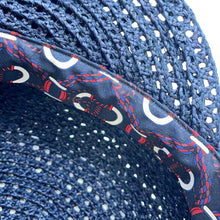 Load image into Gallery viewer, HERMES Garate Cap Size 58 Navy Raffia100%
