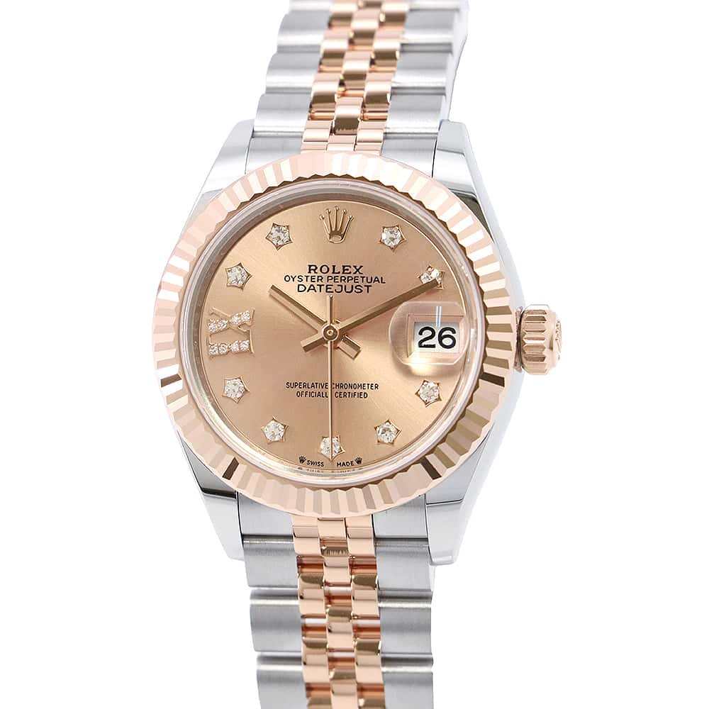 ROLEX Lady-Datejust W28mm Stainless Steel K18PG Rose/Star Diamond Dial 279171G