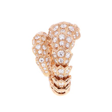 Load image into Gallery viewer, BVLGARI Serpenti Full Diamond Ring Size ML 18K Pink Gold
