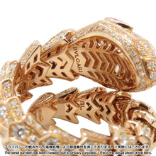 将图像加载到图库查看器中，BVLGARI Serpenti Full Diamond Ring Size ML 18K Pink Gold
