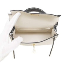 将图像加载到图库查看器中，HERMES Mini Kellydo SPO Craie/Black Epsom
