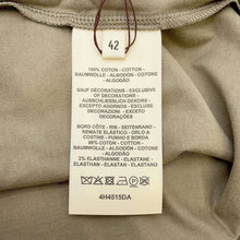 Load image into Gallery viewer, HERMES One-piece dress with embroidery pocket Size 42 Khaki Cotton100%
