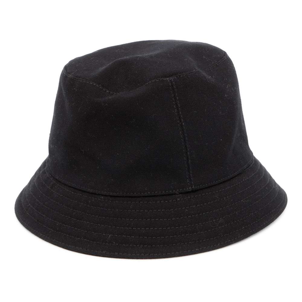 HERMES Calvi Seashell Bucket Hat Size 56 Black Cotton100%